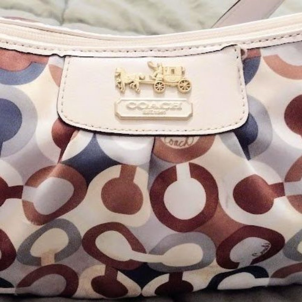 Silk Scarf Coach Purse/Pouch